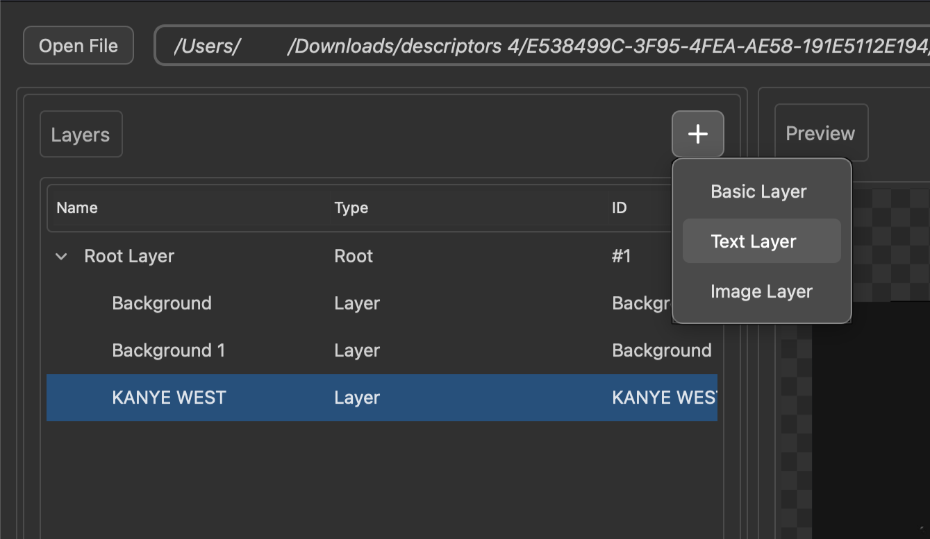 Adding layers with OpenPoster