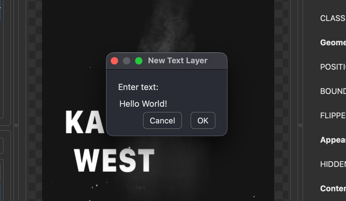 Adding a Text Layer